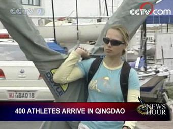  More than 400 athletes from over 40 countries have arrived in the co-host city of Qingdao, in eastern China, where the Olympic sailing event will be held. (CCTV.com)