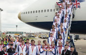 British Olympic team arrive home