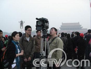 Our cameraman thinks Tiananmen is pretty spectacular in the morning too!