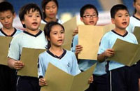 Hong Kong children recite Chinese classical texts
