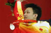 China´s Zhang Lin wins silver medal of men´s 400m free style