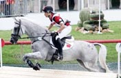 Chinese rider Hua Tian eliminated after falling from horse  