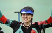Du Li of China wins women´s rifle 3 positions gold medal at Olympic Games