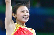 He Wenna wins first Olympic trampoline gold for host China