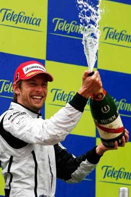 Jenson Button claimed his fourth Formula One race win of the season at the Spanish Grand Prix. The Briton became the ninth straight winner from pole position on the Catalunya circuit in Barcelona. 
