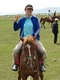 2008年7月5日<br>第一次騎馬 成功