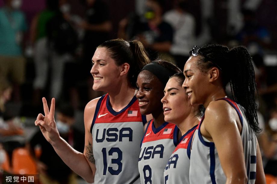 [圖]東京奧運會女子三人籃球決賽：美國隊獲勝