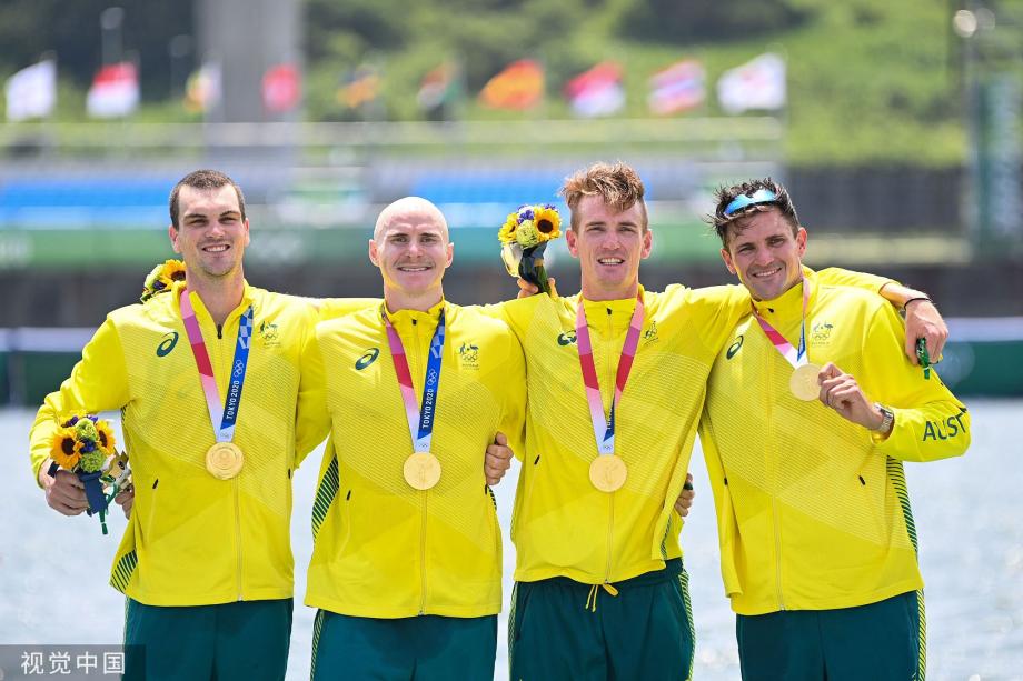 [圖]賽艇男子四人單槳決賽-澳大利亞隊獲得金牌