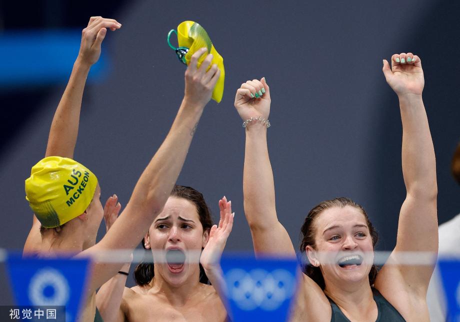 [圖]女4x100米混合泳決賽 中國隊第四澳大利亞奪金
