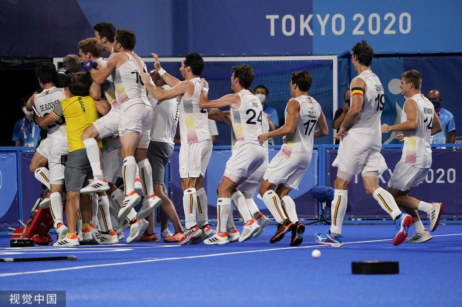 [圖]東京奧運會男子曲棍球決賽 比利時隊獲得金牌