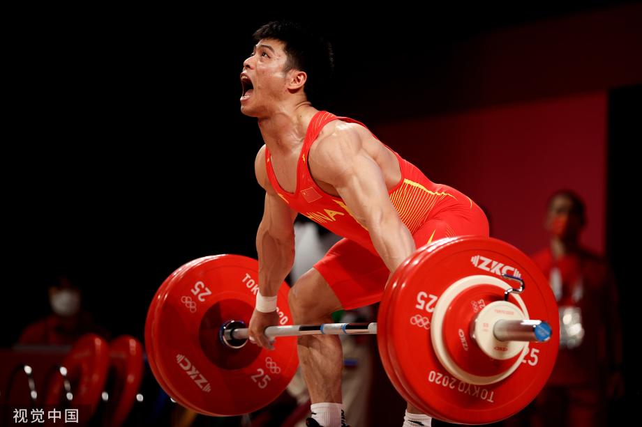 [圖]東京奧運會舉重男子61公斤級 李發彬強勢奪冠