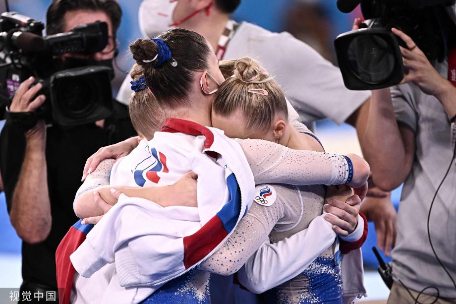 [圖]競技體操女子團體決賽：俄羅斯奧運隊奪冠