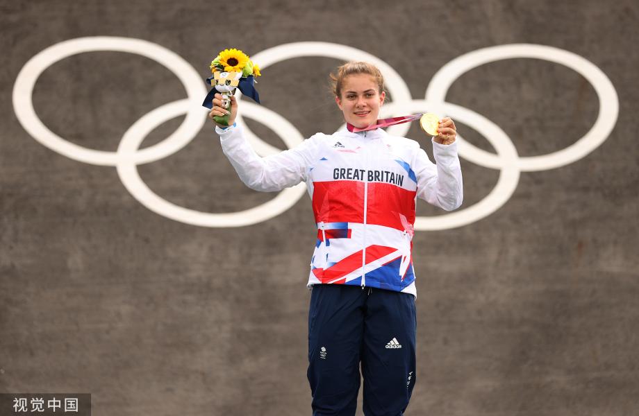 [圖]奧運會小輪車競速女子組英國選手史瑞沃摘金