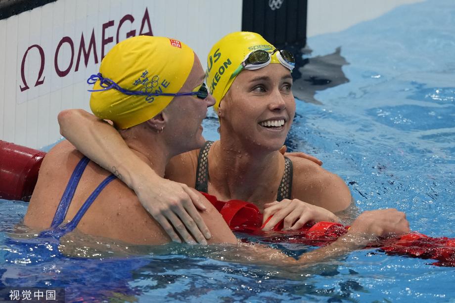 [圖]女子50自-澳大利亞選手破奧運紀錄奪冠