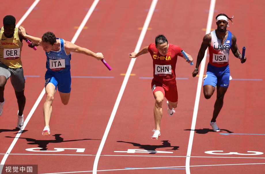 [圖]男子4乘100米預賽-中國隊小組第一晉級