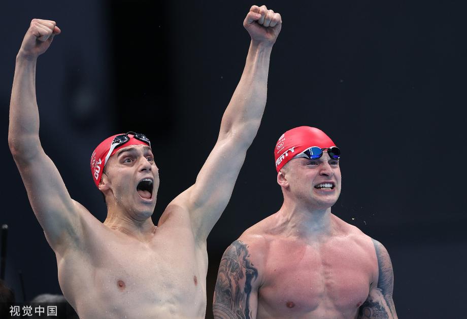[圖]中國獲4x100混泳亞軍 英國隊破世界紀錄奪冠