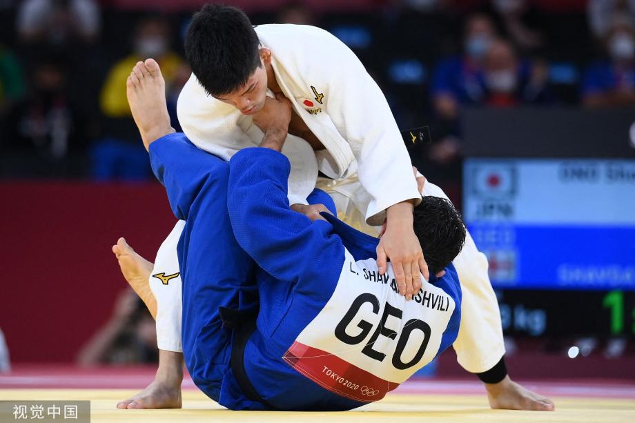 [圖]奧運會柔道男子73公斤級決賽：大野將平獲勝