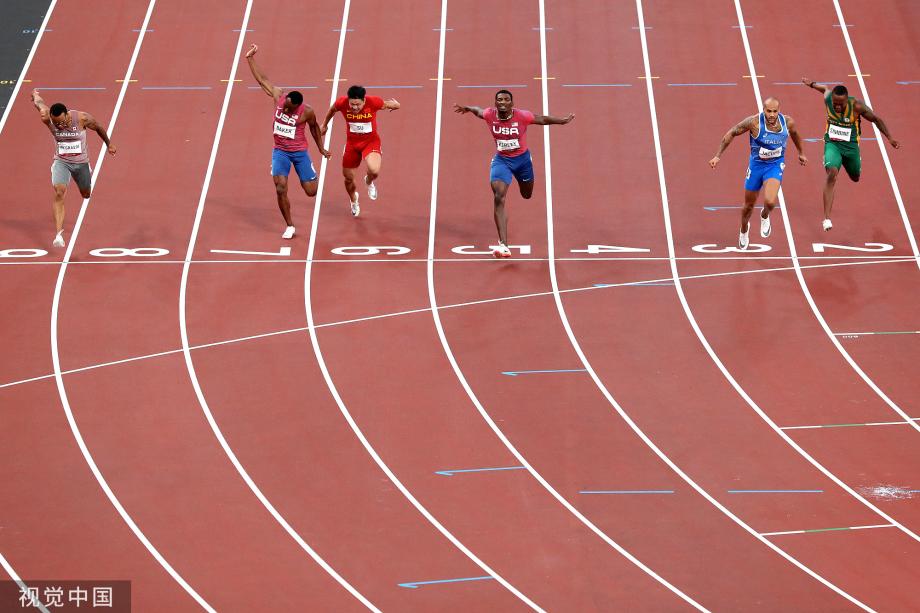 [圖]男子100米決賽：雅克布斯奪冠蘇炳添獲第六
