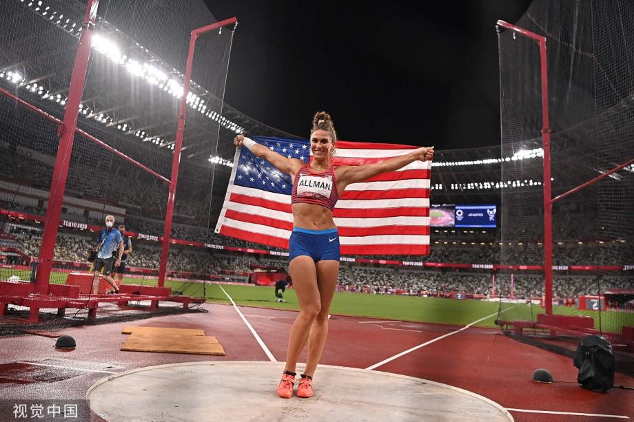 [圖]田徑女子鐵餅決賽 美國選手奧爾曼獲得金牌