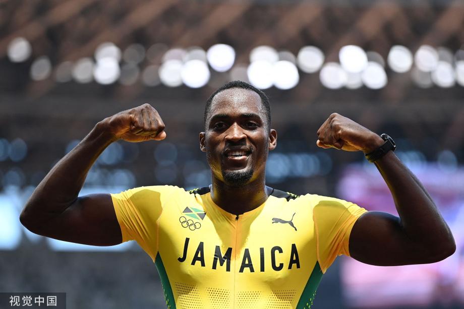 [圖]男子110米欄-牙買加選手逆轉美國選手奪冠