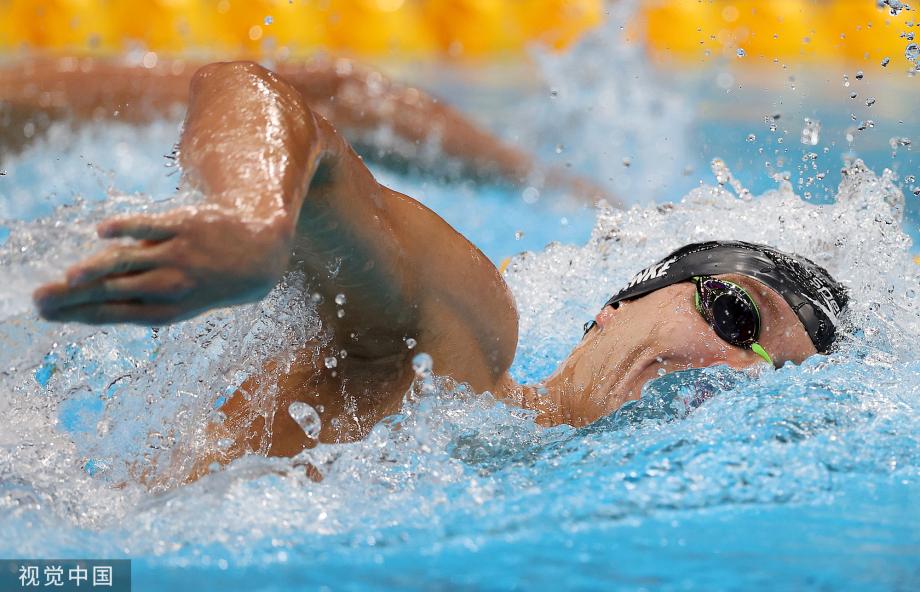 [圖]游泳男子800自-美國選手芬克奪冠 意大利摘銀