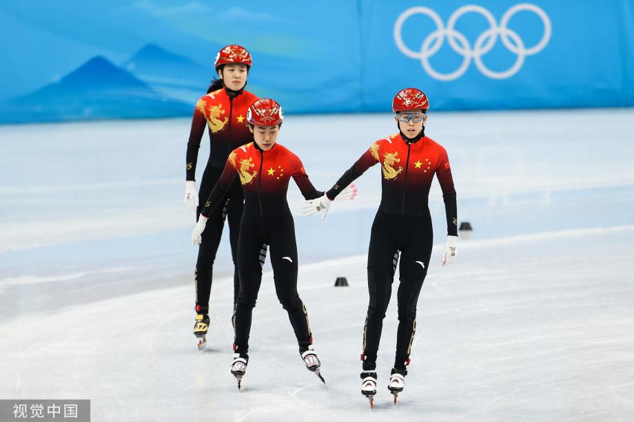 [圖]冬奧短道速滑女子3000米接力中國隊摘銅 荷蘭奪金