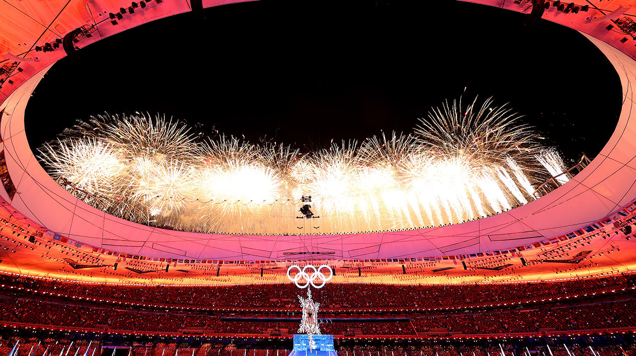 [圖]2022北京冬奧會閉幕式：焰火表演