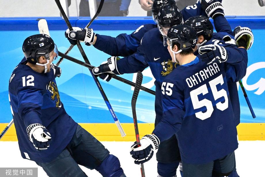 [圖]芬蘭隊逆轉俄羅斯奧運隊 首奪冬奧男子冰球金牌