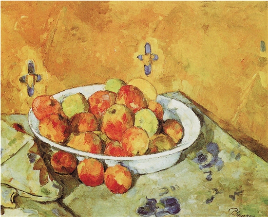 保羅·塞尚 蘋果盤 布面油畫 約1877年 芝加哥藝術學院