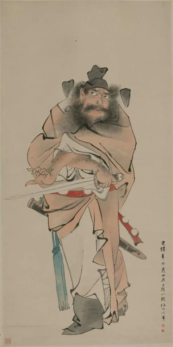 鐘進士像 任伯年 中國畫  132.2×65.6cm 1891年 中國美術館藏