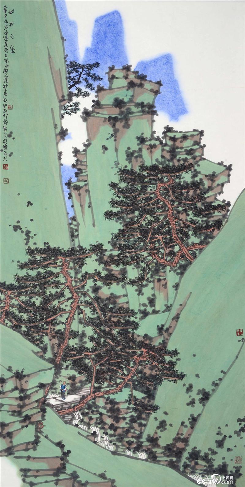 許俊-如松之盛-紙本-138×68cm-2021