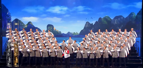 北京非常組合百人男聲合唱團演出現場
