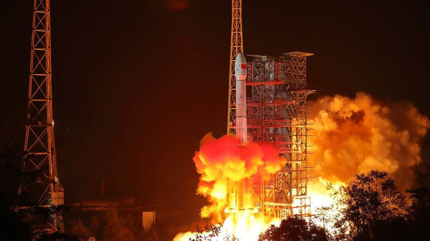 2018年12月8日2時23分，我國在西昌衛星發射中心用長征三號乙運載火箭成功發射嫦娥四號探測器，開啟了月球探測的新旅程