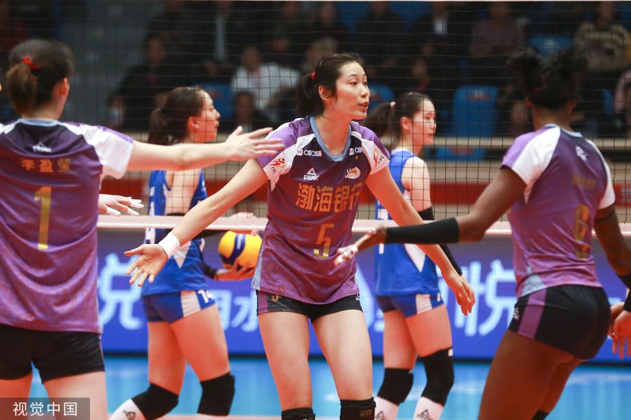 [圖]天津女排3-0廣東女排 獲排超聯賽兩連勝