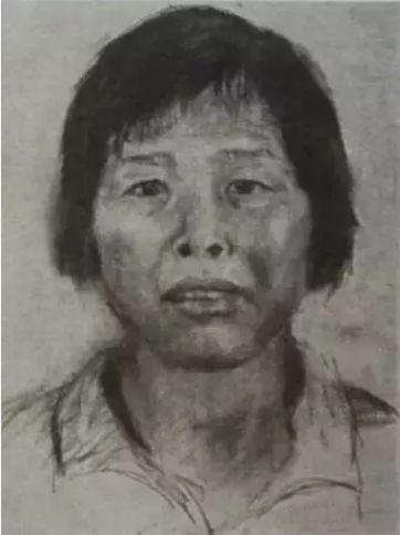 警方根據供述，畫出的嫌疑人“梅姨”畫像