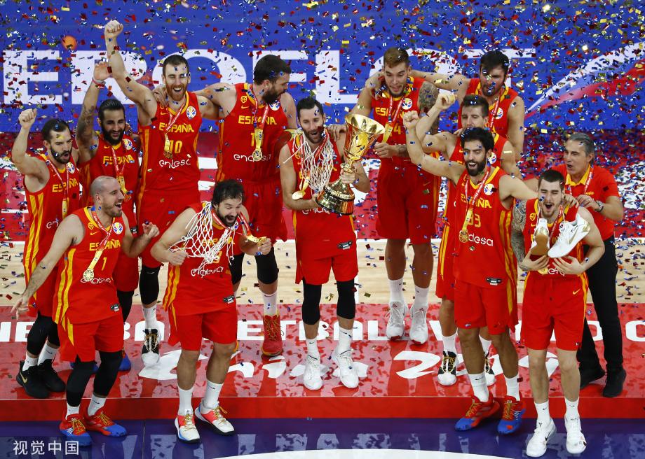 [圖]西班牙95-75戰勝阿根廷 奪得籃球世界盃冠軍