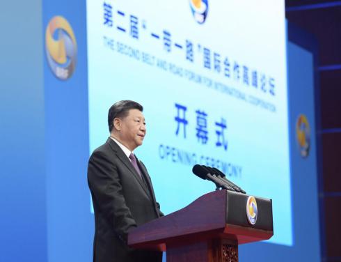 4月26日，習近平出席第二屆“一帶一路”國際合作高峰論壇開幕式併發表主旨演講。