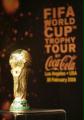 2006年2月20日，世界盃賽冠軍獎盃──“大力神盃”亮相洛杉磯。當日，作為“國際足聯世界盃獎盃全球巡迴展”的一部分，“大力神盃”在美國洛杉磯展出。此次大力神盃全球巡迴展覽于1月7日在加納拉開帷幕。在6月9日2006年德國世界盃賽開幕之前，大力神金盃將在包括中國在內的28個國家的31座城市展出，最後一站是意大利的首都羅馬。 新華社/法新