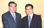 胡錦濤會見塔吉克斯坦總統