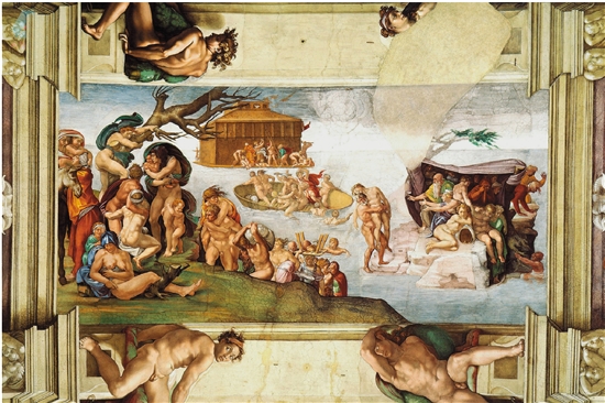 米開朗基羅 創世紀——洪水 壁畫 西斯廷禮拜堂