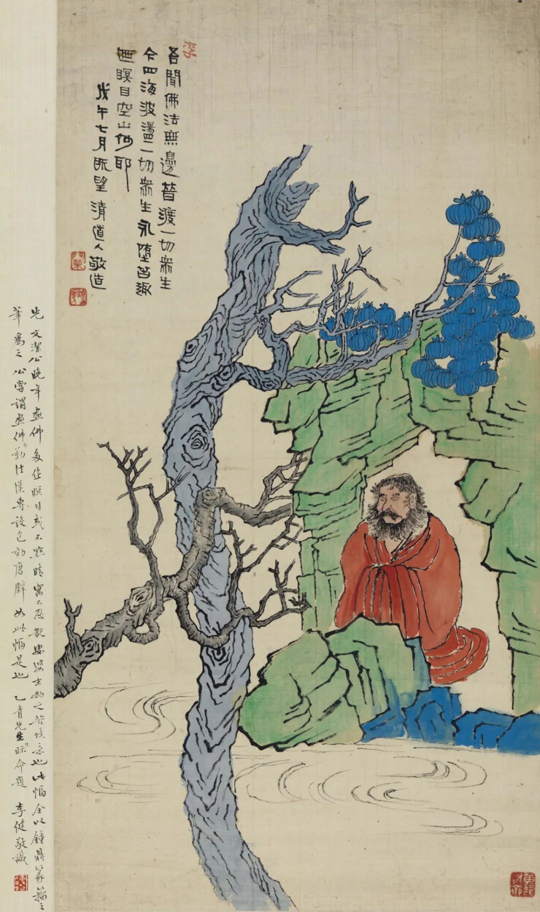 李瑞清 佛像 98.7x51.4cm  中國畫 1918年 中國美術館藏