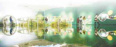 圖為遊客在江蘇揚州中國大運河博物館參觀。 孟德龍攝