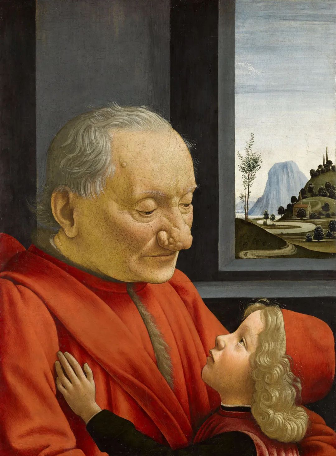 老者與他的孫兒 多梅尼科·吉蘭達約 62.7×46.3cm 盧浮宮藏 1490