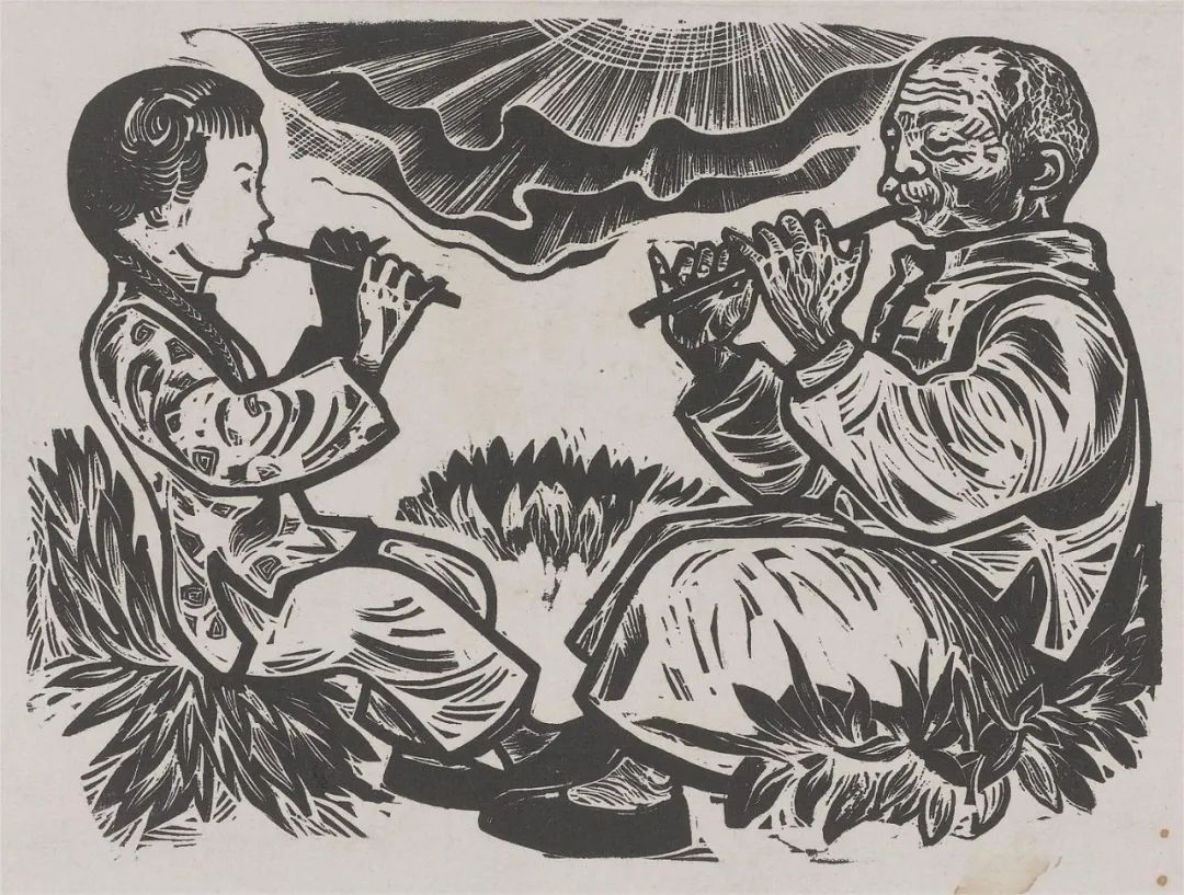 邊城 黃永玉 插畫  21×30cm 1947年 中國美術館藏  原著 沈從文《邊城》