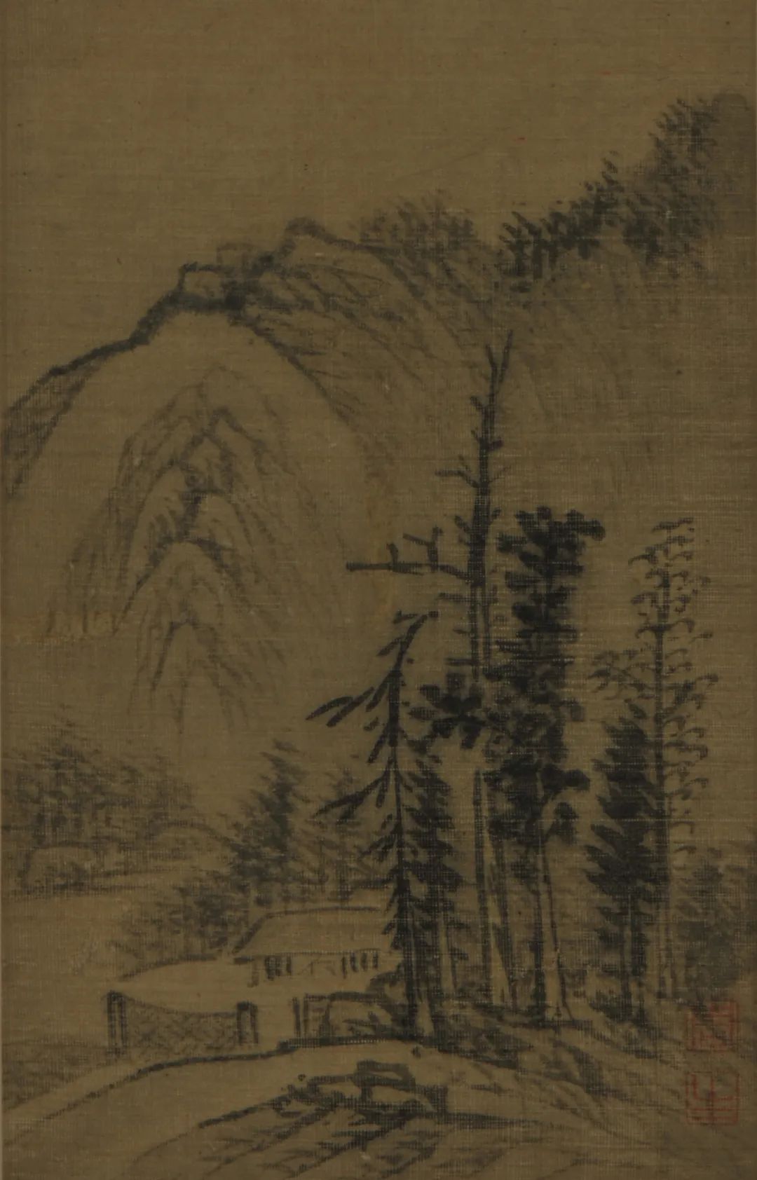 山水冊頁之一 明代 李永昌 絹本水墨 41.5×33cm 安徽博物院藏