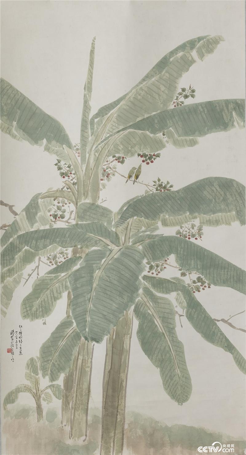 紅了櫻桃綠了芭蕉  陳樹人 1937年  175.5×94.5cm  紙本設色 