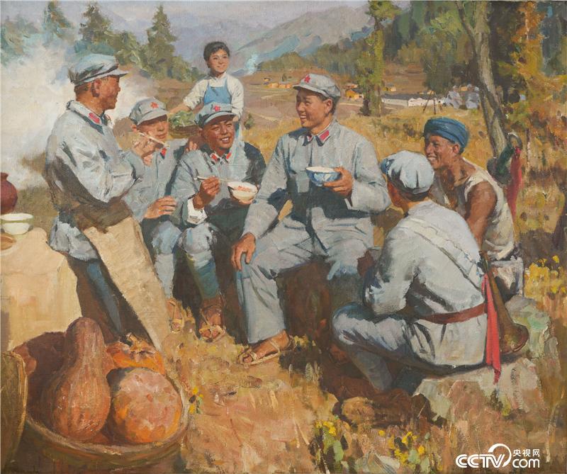 紅米飯，南瓜湯 徐明華 布面油畫 140X170cm 1977年 南京四方當代美術館藏