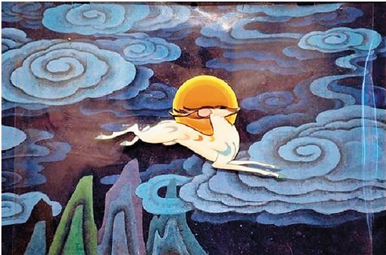 《九色鹿》是根據敦煌壁畫《鹿王本生》故事改編，中國上海美術電影製片廠1981年出品的動畫美術作品，由錢家駿、戴鐵郎擔任導演。