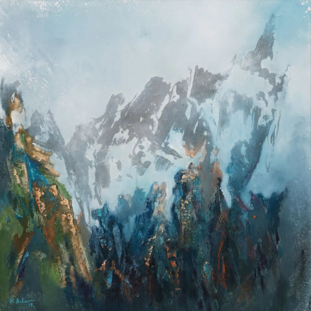 黃山 尼扎爾·達赫爾   油畫 120×120cm 2015年 文化和旅遊部藏 黎巴嫩