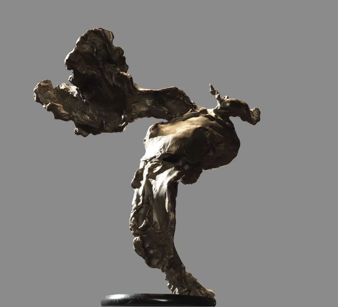 舉杯邀明月——詩人李白 吳為山  雕塑 58.5×55×26cm  2012年